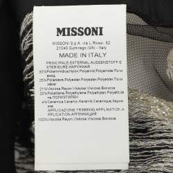 Missoni Mare Black/Gold Knit Embroidered Tops S