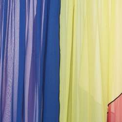 Missoni Mare Multicolor Panel Detail Chiffon Asymmetric Cover-Up Skirt S