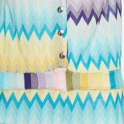 Pre Owned Missoni Mare Multicolor Zig Zag Knit Jumpsuit M