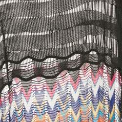 Pre Owned Missoni Mare Multicolor Patterned Knit Fringed Cover-Up Long Dress S