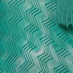 Pre Owned Missoni Mare Green Patterned Knit One Shoulder Cover-Up Dress S