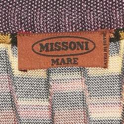 Pre Owned Missoni Mare Black/Multicolor Patterned Knit Cover-Up Maxi Dress M