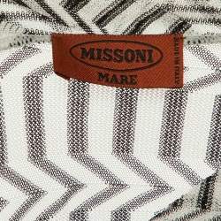 Pre Owned Missoni Mare Multicolor Chevron Knit Sheer Cover Up Poncho & Pants S