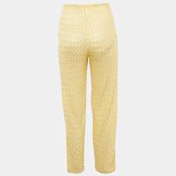 Pre Owned Missoni Mare Yellow Patterned Cover-Up Trousers S