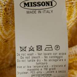 Pre Owned Missoni Mare Yellow Patterned Cover-Up Trousers S