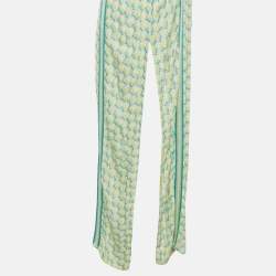 Pre Owned Missoni Mare Yellow /Green Knit Side Slit Detail Maxi Dress S