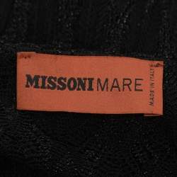Pre Owned Missoni Mare Black Lace Fringe Long Sleeve Tunic S