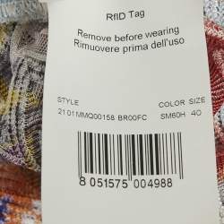 Pre Owned Missoni Mare Multicolor Zig Zag Knit Crisscross Detail Cover -Up Dress S
