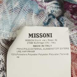 Pre Owned Missoni Mare Multicolor Zig Zag Knit Crisscross Detail Cover -Up Dress S
