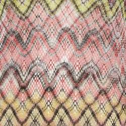Pre Owned Missoni Mare Multicolor Zig Zag Lurex Knit Cover Up Dress S