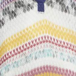 Pre Owned Missoni Mare Multicolor Patterned Knit Sheer Slit Detail Long Dress S