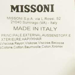 Pre Owned فستان تغطية ميزوني ماري تريكو منقوش متعدد الألوان مقاس متوسط - ميديام