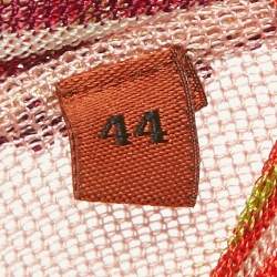 Pre Owned Missoni Mare Multicolor Patterned Knit Tie Detail Side Slit Tunic M