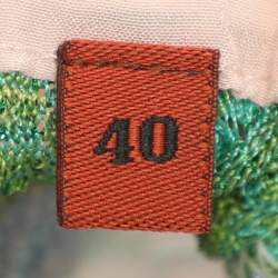 مملوكة مسبقًا Missoni Mare Multicolor Patterned Knit Wide Leg Trousers S