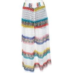 Missoni Mare Multicolored Striped Knitted High Waisted Palazzos S