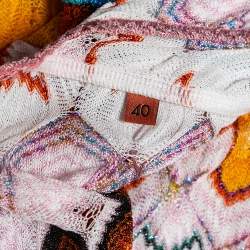 Pre Owned Missoni Mare Multicolored Patterned Lurex Knit Maxi Dress S