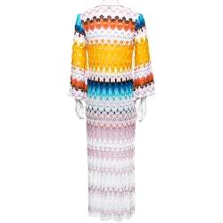 Pre Owned Missoni Mare Multicolored Patterned Lurex Knit Maxi Dress S