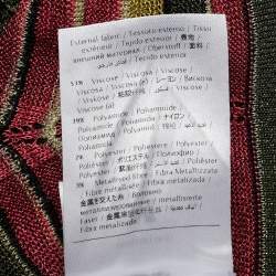 Pre Owned M Missoni Multicolor Patterned Lurex Knit Neck Tie Detail Sleeveless Top S