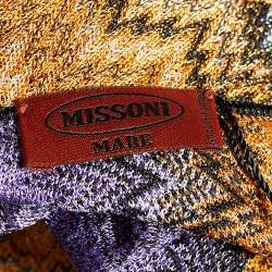 Pre Owned Missoni Mare Multicolor Lurex Knit Maxi Cover Up Dress L