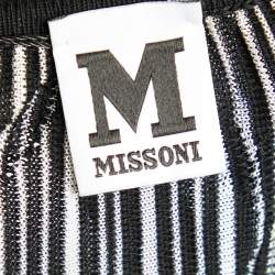 Pre Owned Missoni Mare Black/White Patterned Knit Maxi Dress M