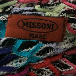 Pre Owned Missoni Mare Multicolor Textured Knit Beach Dress M