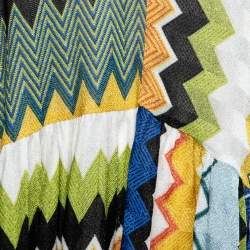 Missoni Mare Multicolor Textured Knit Kimono Kaftan Dress M