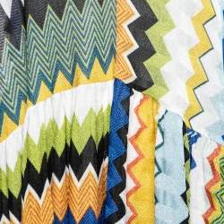 Missoni Mare Multicolor Textured Knit Kimono Kaftan Dress M