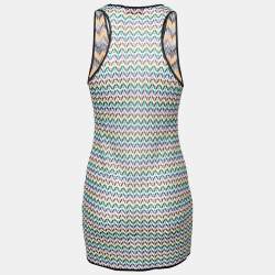 Missoni Mare Multicolor Zig-Zag Pattern Knit Sleeveless Top S