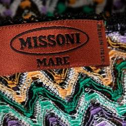 Missoni Mare Multicolor Zig-Zag Pattern Knit Sleeveless Top S