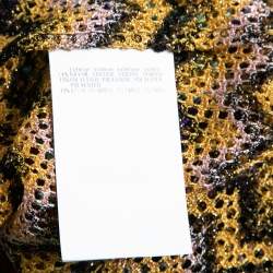 Missoni Mare Multicolor Chevron Pattern Lurex Knit Front Tie Robe M