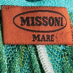 Missoni Mare Multicolor Chevron Patterned Lurex Knit Jumpsuit S