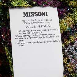 Missoni Mare Multicolor Check Patterned Knit Poncho S
