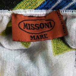 Pre Owned Missoni Mare Multicolor Chevron Patterned Lurex-Knit Cover Up Shorts M