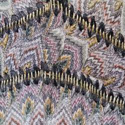 Pre Owned Missoni Mare Multicolor Patterned Knit Plunge Neck Maxi Dress L