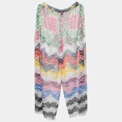 Missoni Mare Multicolor Patterned Mesh Open-Side Pants M