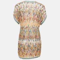 Missoni Mare Multicolor Patterned Knit V Neck Top S