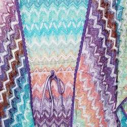 Missoni Mare Multicolor Knit Kaftan Mini Dress L