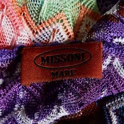 Missoni Mare Multicolor Knit Kaftan Mini Dress L