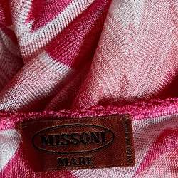 Missoni Mare Pink Zig Zag Patterned Knit Tie Detail Top M