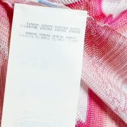 Missoni Mare Pink Zig Zag Patterned Knit Tie Detail Top M