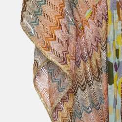 Missoni Mare Multicolour Chevron Patterned Knit Kaftan Maxi Dress M