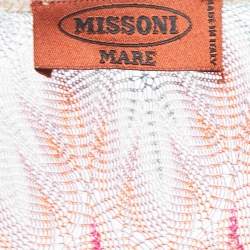 Missoni Mare Multicolor Patterned Knit Front Slit Maxi Dress L