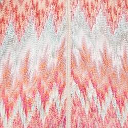 Missoni Mare Multicolor Patterned Knit Front Slit Maxi Dress L