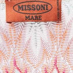 Missoni Mare Multicolor Patterned Knit Front Slit Maxi Dress L