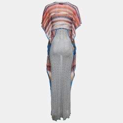 Pre Owned Missoni Mare Multicolor Knit V-Neck Maxi Kaftan M