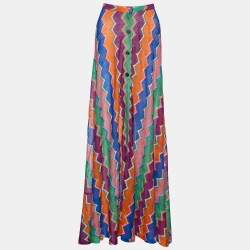 Missoni Mare Multicolor Knit Patterned Maxi Skirt L
