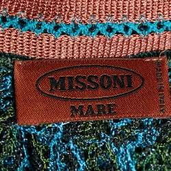 Missoni Mare Multicolor Lurex Knit Sheer Maxi Dress M