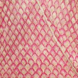 Missoni Mare Pink Patterned Knit Ruch detailed Kimono Sleeve Top S