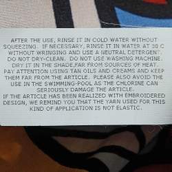 Pre Owned Missoni Mare Multicolor printed Silk & Crochet Fringe Detail kaftan Maxi Dress M