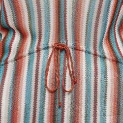 Missoni Mare Multicolor Patterned Knit Kaftan Cover Up Dress S